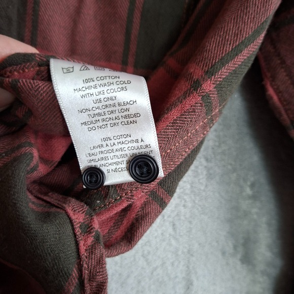 KOTO Urban Outfitters 100% Cotton Flannel Shirt Size XS Button Down Plaid - Picture 9 of 9